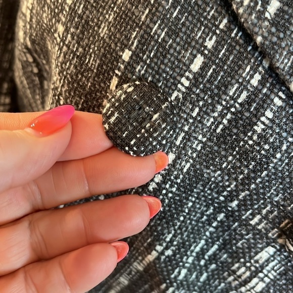 J Crew Contessa Blazer Tweed Double Breasted Raw Edges Size 8 Cotton - Picture 7 of 11